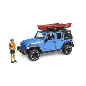 Bruder 2529 Jeep Wrangler Rubicon s kajakem a postavou