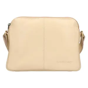 Dámska kožená crossbody kabelka SendiDesign Matilda - béžová