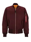 ALPHA INDUSTRIES Prechodná bunda 'MA-1'  tmavočervená