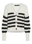 VERO MODA Kardigán 'VMLEA'  čierna / biela