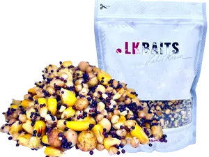 LK Baits Partikl Mix vařený - kukuřice, řepka, pšenice, hrách, tygří ořech 1kg