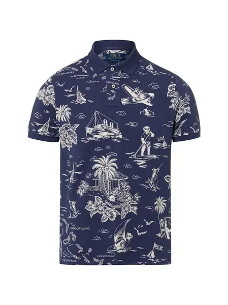 Polo Ralph Lauren Tričko  modrá / biela