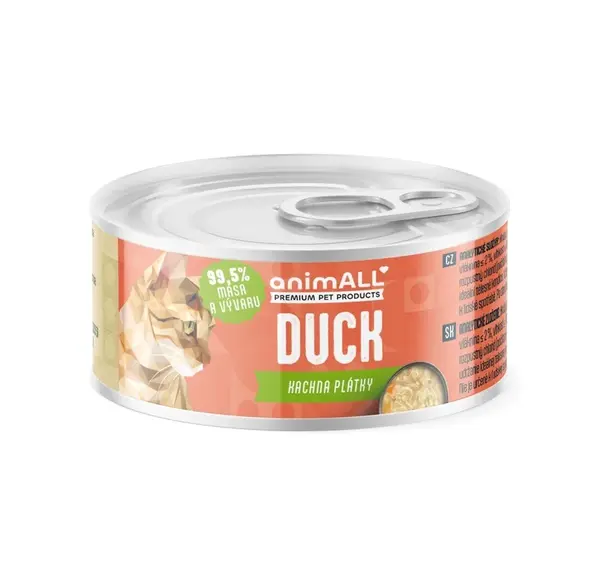 animALL Kachna plátky konzerva pro kočky 80 g