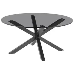Xora KONFERENČNÍ STOLEK, šedá, černá, kov, sklo, 82/82/40 cm