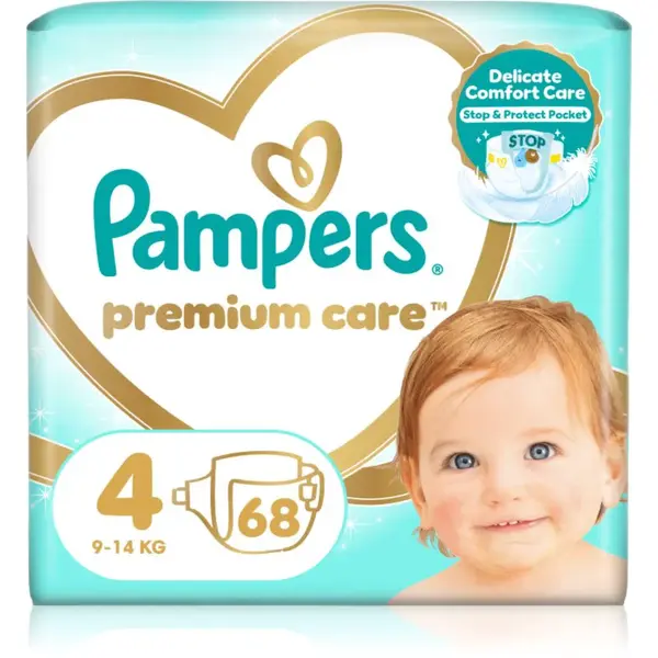 Pampers Premium Care Size 4 jednorázové pleny 9-14 kg 68 kg