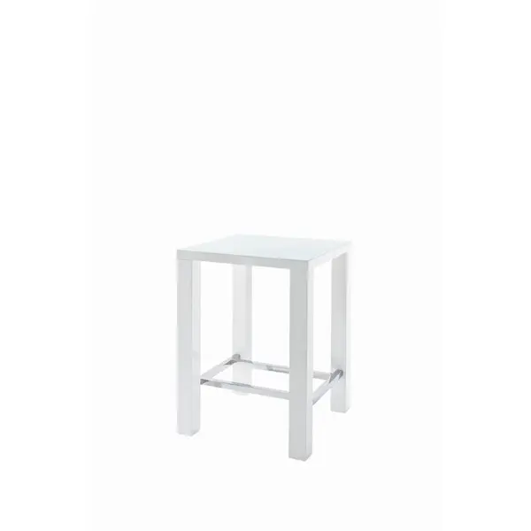 Venda BAROVÝ STŮL, bílá, 80/80/108 cm