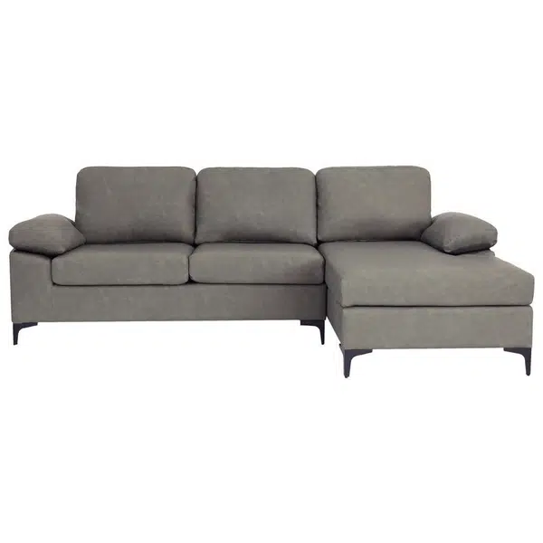 MID.YOU ROHOVÁ SEDAČKA, textil, šedá