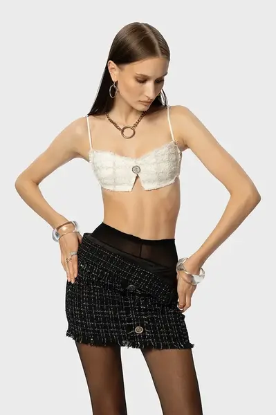 Halenka GOD SAVE QUEENS EXECUTIVE TWEED TOP