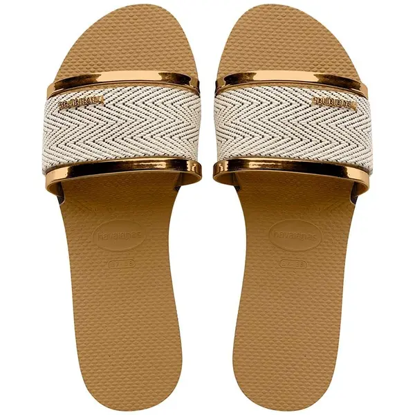 Pantofle Havaianas YOU TRANCOSO PREMIUM dámské, zlatá barva, 4146063.1856