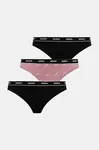 HUGO tanga dámské bavlněné s elastanem TRIPLET THONG DESIGN 3-pack