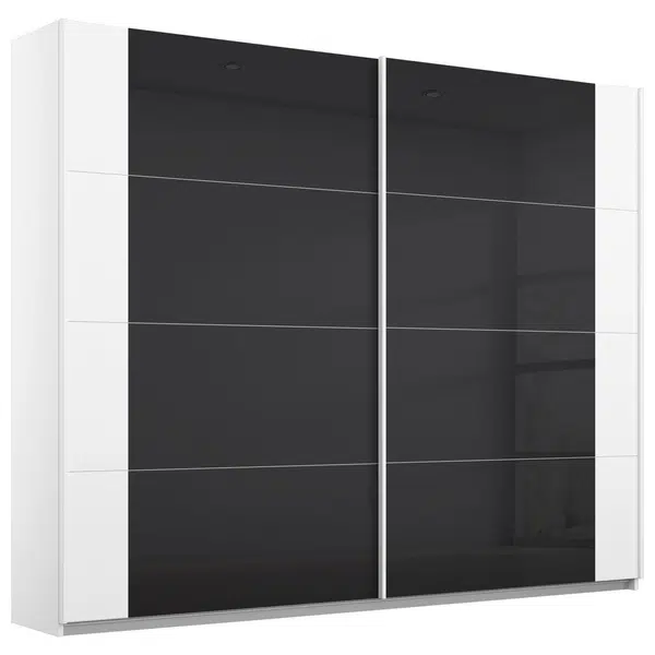 Rauch Möbel SKŘÍŇ S POSUVNÝMI DVEŘMI, antracitová, bílá, 226/210/62 cm