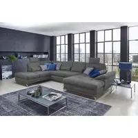 Sit & More SEDACÍ SOUPRAVA, textil, šedá