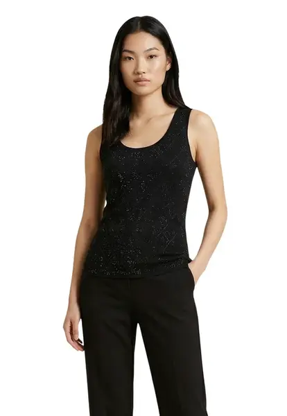 Černý top Guess bez rukávů