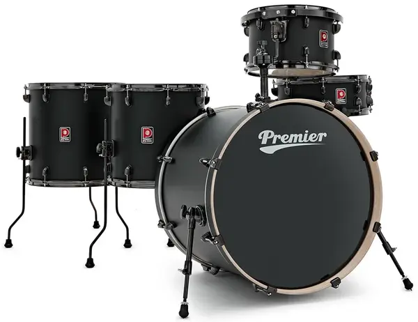 Premier Artist 22" 5pc Heavy Rock Shell Pack  Matte Black