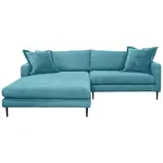 P & B ROHOVÁ SEDAČKA, textil, světle modrá