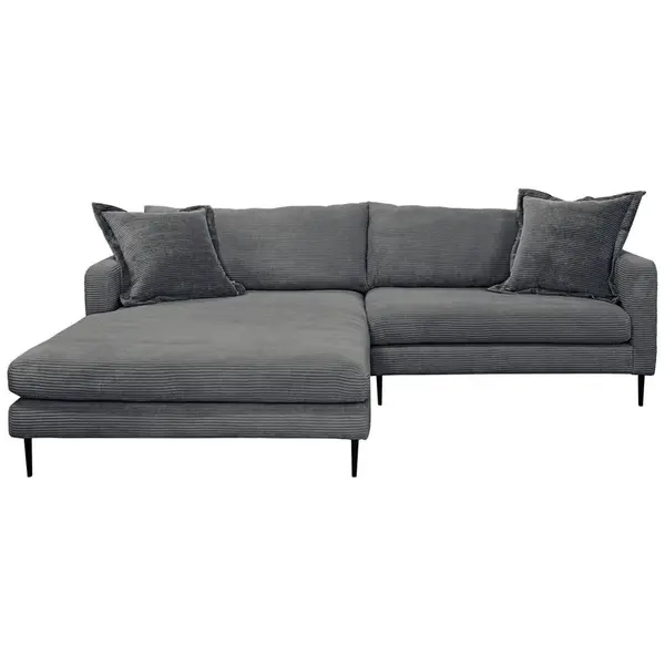 P & B ROHOVÁ SEDAČKA, textil, barvy grafitu