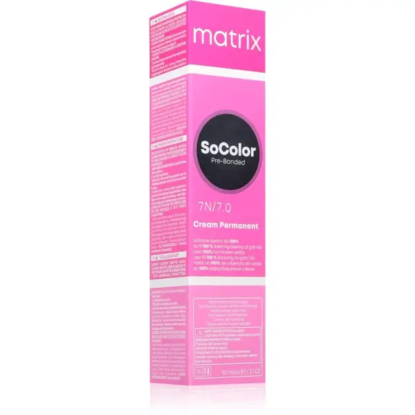 Matrix SoColor Pre-Bonded permanentná farba na vlasy na zakrytie šedín odtieň 7N 90 ml