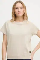 Bavlněné tričko G-Star béžová barva