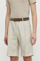 Vlněné šortky Tiger Of Sweden Tulley béžová barva, melanžové, T72155005