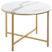ODKLÁDACÍ STOLEK, bílá, barvy zlata