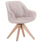 Landscape ŽIDLE S PODRUČKAMI, plochá tkanina, barvy dubu, béžová