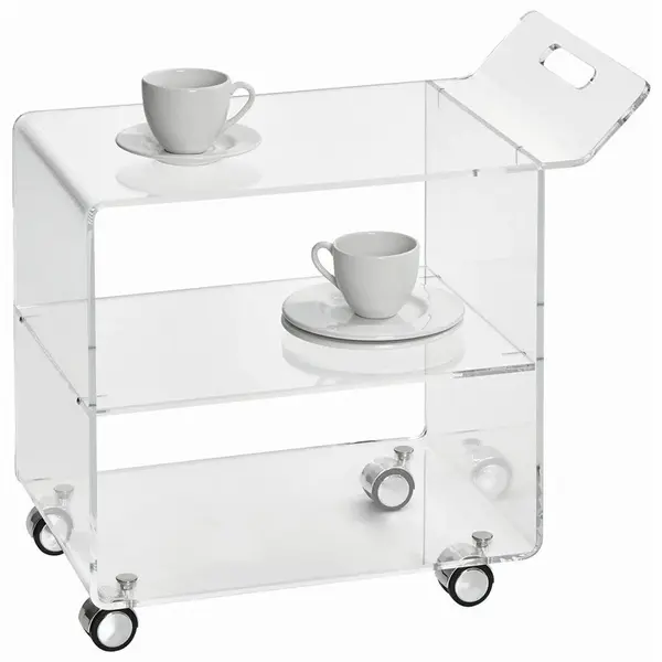 SERVÍROVACÍ VOZÍK, čiré, 63/59/38 cm