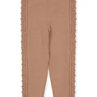 Dětské legíny Konges Sløjd béžová barva, hladké