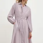 Bavlněné šaty Answear.LAB červená barva, maxi