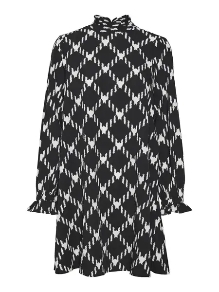 VERO MODA Šaty 'VMGINAS BETINE'  čierna / biela