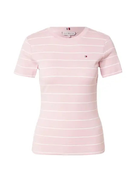 TOMMY HILFIGER Tričko 'CODY'  ružová / biela