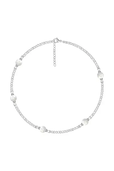 Postříbřený náramek Lilou Pearls