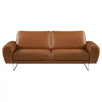 Livetastic DVOUMÍSTNÁ POHOVKA, barvy chromu, koňaková, pravá kůže