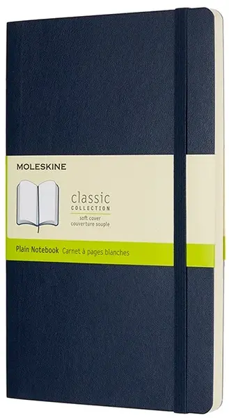 Zápisník MOLESKINE měkký čistý modrý L