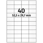 Samolepicí PE etikety 52,5 x 29,7 mm, 4000 ks