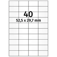 Samolepicí PE etikety 52,5 x 29,7 mm, 4000 ks
