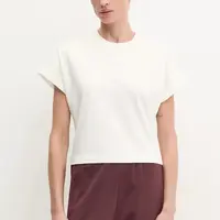 Bavlněné tričko adidas ALL SZN béžová barva, JJ1243