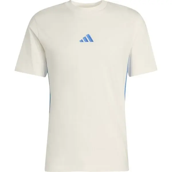 adidas 3-STRIPES SJ TEE Pánské triko, béžová, velikost XXL