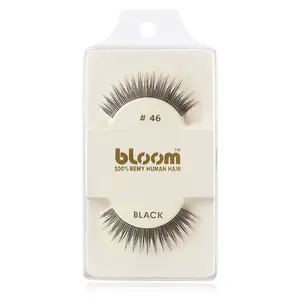 Bloom Natural nalepovacie mihalnice z prírodných vlasov No. 46 (Black) 1 cm