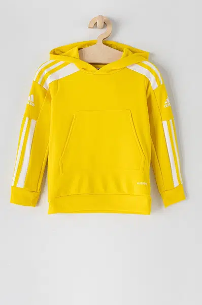 Dětská mikina adidas Performance GP6431 žlutá barva, hladká