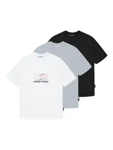 JACK & JONES Tričko 'JCOCalma'  sivá / čierna / biela