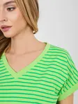 Dámské oversize tričko v proužkovém vzoru