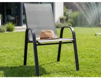 Záhradná stolička Nadja, šedá%