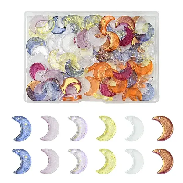 100Pcs Transparent Glass Pendants