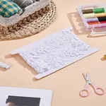 1 Yard Polyester Flower Lace Trim with Plastic Beads