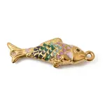 304 Stainless Steel Enamel Fish Connector Charms