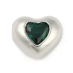 Brass Micro Pave Cubic Zirconia Beads