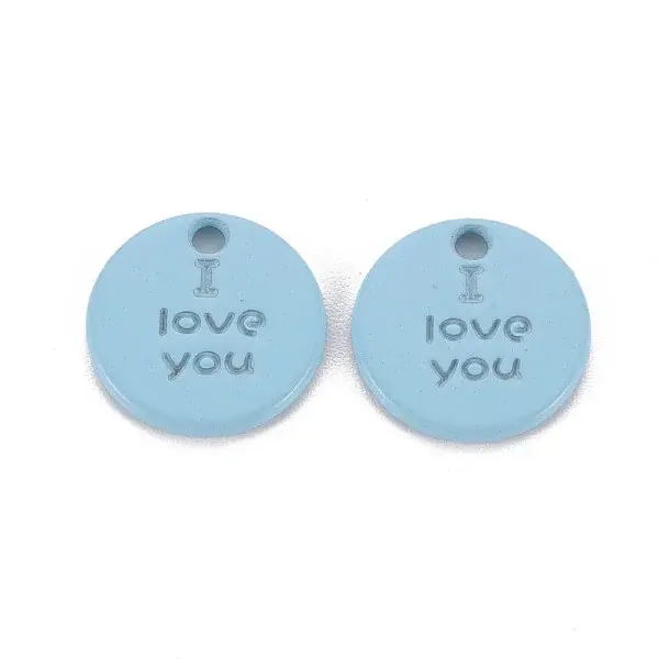 Spray Painted Alloy Charms for Valentine's Day