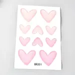 PVC Self Adhesive Heart Pattern Stickers