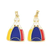 Brass Enamel Pendants