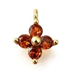 Brass Micro Pave Cubic Zirconia Pendants
